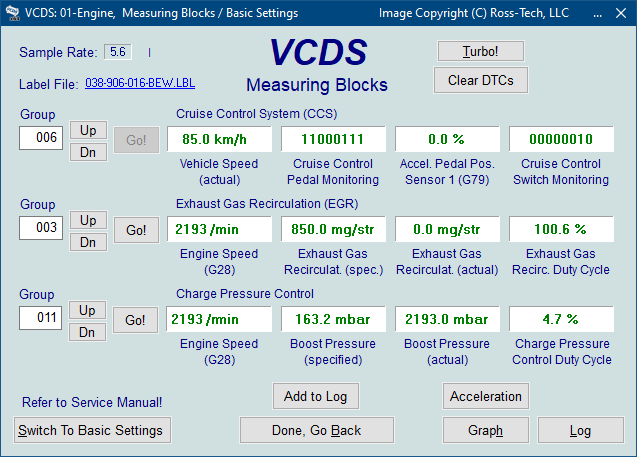 vcds measuring blocks list diesel