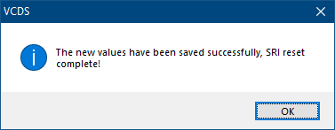 Screenshot of VCDS SRI complete